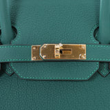 HERMES  Malachite Togo 35cm Birkin Bag