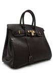 Pre-Owned Hermès Marron Fonce Courchevel Birkin 35