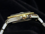 PRE OWNED MENS ROLEX TWO-TONE GMT-MASTER II WITH A BLACK DIAL 16713