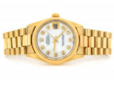 Pre Owned Mid-Size Rolex Yellow Gold Datejust President MOP Diamond 6827