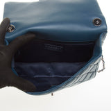 Chanel A94178 Teal Blue Lambskin Quilted Small Chain Bag