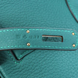 HERMES  Malachite Togo 35cm Birkin Bag