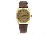 PRE OWNED MENS ROLEX GOLD SHELL OYSTER PERPETUAL WITH A CHAMPAGNE DIAL 1024