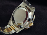 PRE OWNED MENS ROLEX TWO-TONE SUBMARINER DATE WITH A BLUE DIAL 16613