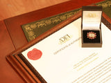 Georgian red gold memoriam brooch