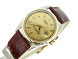 Pre Owned Mens Rolex Two-Tone Datejust with a Gold Champagne Dial 1601