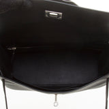 Hermes Black Clemence Leather Kelly 32cm (T Stamp)