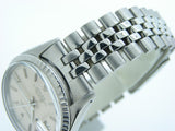 Pre Owned Mens Rolex Stainless Steel Datejust with a Silver Dial 1603