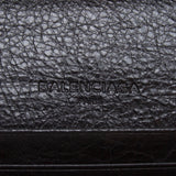 Balenciaga Black Lambskin Silver Giant 12 Money Wallet