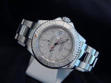 PRE OWNED MID-SIZE ROLEX STAINLESS STEEL & PLATINUM YACHT-MASTER DATE 168622