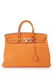 Pre-Owned Hermès Orange Taurillon Clemence Birkin 40