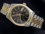 Pre Owned Mens Rolex Two-Tone Datejust with a Black Dial 16013