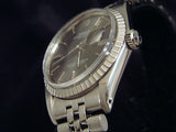 Pre Owned Mens Rolex Stainless Steel Datejust with a Slate Dial 1603