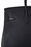 Pre-Owned Hermès Noir Taurillon Clemence Birkin 35