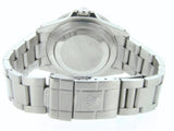 PRE OWNED MENS ROLEX STAINLESS STEEL GMT MASTER II PEPSI WITH A BLACK DIAL 16710