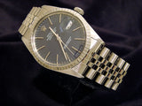 Pre Owned Mens Rolex Stainless Steel Datejust with a Blue Dial 16030
