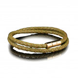 LEATHER BRACELET 4MM - GOLD