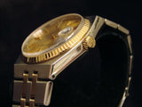 Pre Owned Mens Rolex Two-Tone Oysterquartz Datejust Gold Champagne 17013