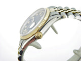 Pre Owned Mens Rolex Two-Tone Datejust Diamond String Black 16013