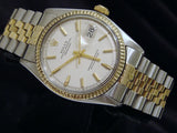 Pre Owned Mens Rolex Two-Tone Datejust with a White Dial 1601