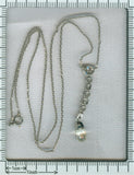 Platinum Art Deco diamond pendant neckla