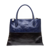 Miu Miu Navy / Black Shiny Calf Leather Handbag