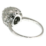 Diamond cluster estate engagement ring