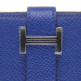 Hermes Bleu Electrique Epsom Leather Bearn Wallet (R Stamp)