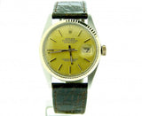 Pre Owned Mens Rolex Two-Tone Datejust with a Gold Champagne Dial 16013