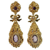 Antique Austro-Hungarian long earrings