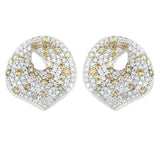 Fancy Diamond Button Earrings