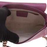 Gucci 323190 Purple Soho Leather Chain Bag