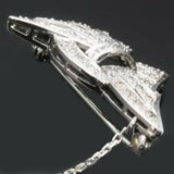 Decorative platinum estate bow brooch