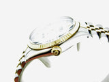 Pre Owned Mens Rolex Two-Tone Datejust with a White Roman Dial 16013