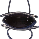 Miu Miu Navy / Black Shiny Calf Leather Handbag