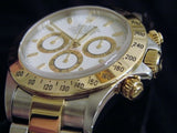PRE OWNED MENS ROLEX TWO-TONE DAYTONA WITH A WHITE DIAL 16523
