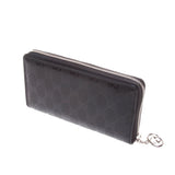 Gucci 307982 Black GG Imprime Leather Zip Around Long Wallet