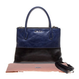 Miu Miu Navy / Black Shiny Calf Leather Handbag