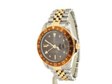 PRE OWNED MENS ROLEX TWO-TONE SPORT GMT-MASTER ROOTBEER BROWN DIAL 16753