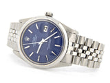 Pre Owned Mens Rolex Stainless Steel Datejust with a Blue Dial 1600