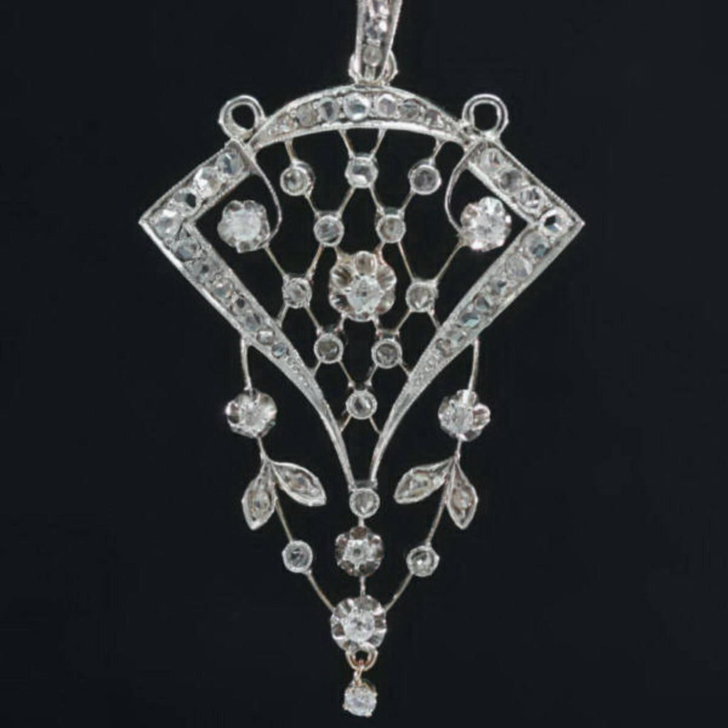 Late Victorian Russian diamond pendant