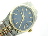 Pre Owned Mens Rolex Two-Tone Datejust with a Blue Dial 1601