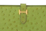 Pre-Owned Hermès Green Ostrich Bearn Wallet