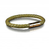 LEATHER BRACELET 6MM - GOLD