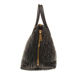 Miu Miu Black Matelasse Nappa Leather Handbag