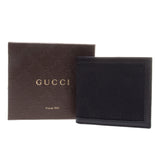 Gucci 237359 Black GG Fabric / Leather French Wallet