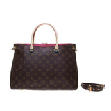 Louis Vuitton M40466 Dahlia Monogram Canvas Pallas Handbag with Shoulder Strap