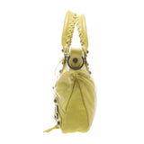 Balenciaga Yellow Lambskin Classic First Motorcycle Handbag