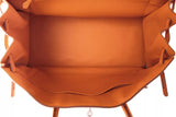 Pre-Owned Hermès Orange Taurillon Clemence Birkin 40