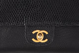 Vintage Pre-owned Chanel Lizardskin Leather Double Flap Bag